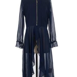 NWT Simply Noelle Black Chiffon & Knit Zip-Up Jacket, Size 4-6 New with tag,